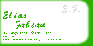elias fabian business card
