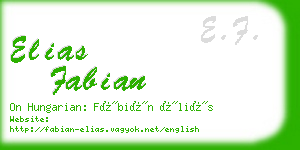 elias fabian business card